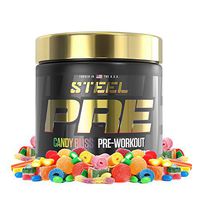 Steel Supplements PRE Pre Workout Powder Energy Drink Intensity Nootropic Focus 30 Servings (Candy Bliss)