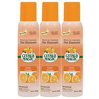 Citrus Magic 3-Pack Natural Odor Eliminating Air Freshener Spray, Fresh Orange, 3-Ounce(Fresh Orange Scent)