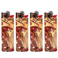 4 x BIC Tattoo Special Edition Lighters -"Tiger"