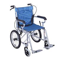 Wheelchair Medical Equipment Steel, Portable Transit Travel, Blue,Double Support Design,Suitable for Children, Seniors and Handicapped People Walker Assist Devices