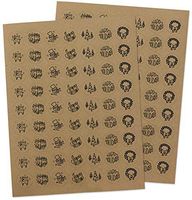 Happy Holidays Sticker Seals - Set of 126-1 Inch Assorted Kraft Holiday Envelope Seals