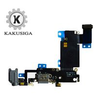 Kakusiga Compatible with iPhone 6s Plus USB Charging Port Dock Connector Flex Cable + Microphone + Headphone Audio Jack Replacement for iPhone 6S Plus 5.5" (Black)