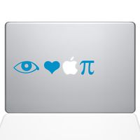 The Decal Guru I Love Apple Pie MacBook Decal Vinyl Sticker - 13" MacBook Pro (2016 & Newer) - Light Blue (1094-MAC-13X-LB)