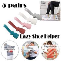 5 Pairs Unisex Wear Shoe Horn Helper Shoehorn Shoe Easy on and Off Shoe Sturdy Slip Aid - Handled Shoe Horn for Everyday Use (Random Colors)