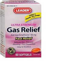 Leader Ultra Strength Gas Relief, 60 Softgels