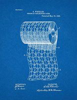 Toilet Paper Patent Print Blueprint (11" x 14") M13111