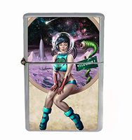 Customized Collectables Space Sluts Ver2 Sci-Fi Pinup Pulp Flip Top Oil Cigarette Lighter
