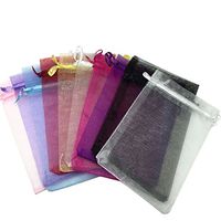 COTOSEY 100 Organza Mixed Colors Jewelry Pouch Bags Display (4 X 5 Inches)