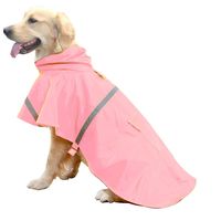 HAPEE Dog Raincoats for Large Dogs with Reflective Strip Hoodie,Rain Poncho Jacket for Dogs