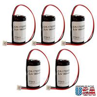 5pc Exell Battery 3V Lithium PLC Computer Backup Battery Replaces Dantona COMP-221, Modicon 990XCP98000, Modicon 990XCP980000, Modicon CR17335SE-WR, Modicon Quantum PLC