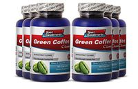 Pure Green Coffee Beans - Green Coffee Cleanse 400mg - Green Coffee Cleanse 400mg - Support Appetite Control with Herbal Green Coffee Cleanse (6 Bottles 360 Capsules)