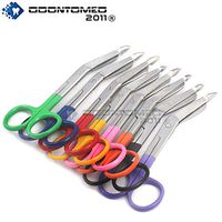 OdontoMed2011® 8 Pcs Lister Bandage Scissors 5.5" Mix Color Coated Handles 5 1/2"
