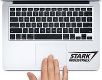 Stark Industries Iron Man Avengers Marvel Printed Trackpad Clear Vinyl Decal Sticker Compatible with Apple MacBook Pro Air 11" 12" 13" 15" All Years Laptop Trackpad Keyboard (13" Macbook Air)