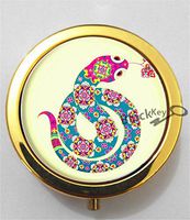 BlackKey Snake 3-Compartment Decorative Pocket Gift Box Case Organizer for Pill, Color 2 -2218