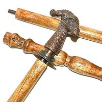 Designer Dragon Handle Wooden Vintage Walking Antique Style Stick Brass Pipe