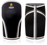 Sparthos Spartan Strength Weightlifting Knee Braces (Pair) - Support and Compression for Weightlifting, Powerlifting, Deadlifts, Other Sports - 7mm Neoprene, S - Knee Measurement 11 1/2" - 12 1/2"