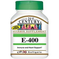 21st Century E 400 I.U. (Dl-Alpha) Softgels, 110 Count (Pack of 3)