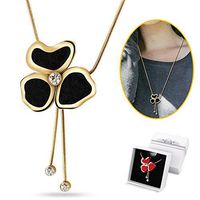 Maromalife Essential Oil Diffuser Necklace Aromatherapy Long Sweater Chain Necklace 18K Gold Adjustable Y Necklace Flower Pendant Long Elegant Tassel Necklace for Women Girls with 6 Set Refill Pads