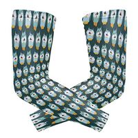 Big Owl Decor Green Unisex Arm Sleeve,UV Protection Arm Compression Sleeve, Skin Protection Sport Arm Cooler Sleeve for Running Hiking Jogging Motorcycling Climbing Camping