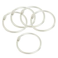 uxcell 5X Silver Tone 1.5 inches Inner Dia Looseleaf Binder Rings for Scrapbooking Book