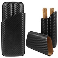 Lotus 70 Ring Gauge Carbon Fiber 2-Finger Cigar Case/Pouch