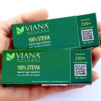 VIANA STEVIA - Guaranteed 100% Pure Granular Stevia Extract Rebaudioside-A (Reb-A) 97%, NO FILLERS, Pocket Size Pack, Diet Weight Loss Aid - Pack of 2