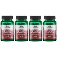 Swanson Ovarian Glandular Women's Hormone Ovarian Health Hormonal Balance Support Supplement 250 mg 60 Capsules (4 Pack)