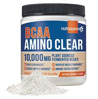 Nutrasumma BCAA Amino Clear, Natural Orange, 380g - Vegan Fermented BCAA's, Glutamine, Arginine, Maca, Suma - Energy, Recovery