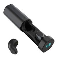 MEES Black True Wireless Earbuds Sports, Bluetooth 5.0 Headphones Waterproof IPX4, Richer Bass HiFi 3D Stereo in-Ear Earphones w/Mic, 3-4 Hours Playback Time, Noise Cancelling Headsets (Auto-Pairing)