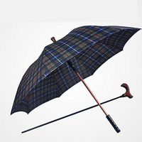 Walking Stick Umbrella Long Straight Handle Super Strong Against The Wind Anti-Skidding Mobility Support Aid Gift for Old Man HOJZ