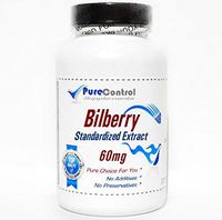 Bilberry Standardized Extract 60mg // 100 Capsules // Pure // by PureControl Supplements