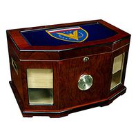 Large Premium Desktop Humidor - Glass Top -US European Command, Shldr Sleeve