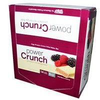 BNRG, Power Crunch Protein Energy Bar, Wild Berry Creme, 12 Bars, 1.4 oz (40 g) Each - 3PC