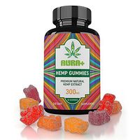 AuraPlus Organic Premium Hemp Gummies for Pain Relief - Special Blend with Melatonin - Less Anxiety, Improved Sleep, Reduced Inflammation - Full Spectrum Hemp Gummy Bears - 100% USA Made Hemp Extract