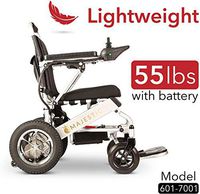 Majestic Buvan 2020 Wide Ultra Lightweight Fold & Travel Electric Heavy Duty Mobility Power Wheelchair Scooter Travel Safe (Model 7001 Silver)