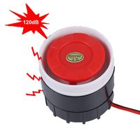Wired Siren Sound,VBESTLIFE 120dB DC 12V Mini Red Wired Horn Siren Sound Alarm System Warning Horn for Home Security