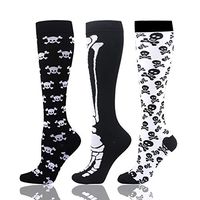 HLTPRO Compression Socks for Women & Men - 3 Pairs Knee High Socks for Flight, Travel, Nurses, Pregnancy, Edema
