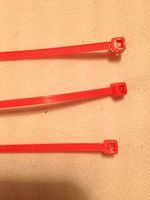 NELCO, General Purpose Cable Ties, Neon Pink, 4" L x .09" W, Material: Nylon6/6, Qty: 100/pack