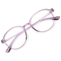 Gaoye Classic Blue Light Blocking Glasses Women/Men,Computer TR90 Round Lightweight Frame Anti UV Lens - 0.0 Diopter (Transparent Purple)
