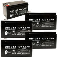 5 Pack Replacement for Interstate Batteries BSL1005 Battery - Replacement UB1213 Universal Sealed Lead Acid Battery (12V, 1.3Ah, 1300mAh, F1 Terminal, AGM,SLA) - Includes TWO F1 to F2 Terminal Adapter