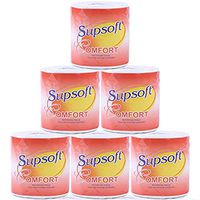 3 Layers Toilet Roll Paper Soft Strong Toilet Tissue Home Household Bath Bathroom Kitchen Toilet Tissue Paper for Daily Use (6PCS)