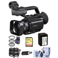 Sony PXW-X70 XDCAM Hand-Held Camcorder, 1" Exmor R CMOS Sensor, 12x Optical Zoom, Bundle with 62mm Filter Kit, Spare Battery, 32GB SDHC U3 Card, Cleaning Kit, Card Reader, Memory Wallet