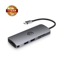 USB C HDMI Adapter, AZLink 6 in 1 Multiport USB-C Hub to HDMI 4K, Type C Power Delivery Charging Port, 2 USB 3.0, SD TF Card Reader for Dell XPS, MacBook Pro, Google ChromeBook Pixel, Galaxy S8 S9