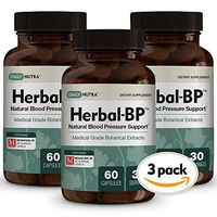 Herbal-BP Natural Blood Pressure Supplement by DailyNutra - Supports Cardiovascular Health & Stress Management | Medical Grade Plant Extracts - Safe, Long-Term Support (3-Pack)