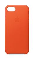 Apple Leather Case (for iPhone 8 / iPhone 7) - Bright Orange