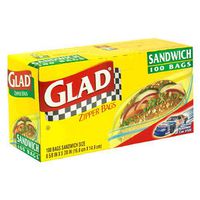 Glad Zipper Sandwich Bags - 100Bags.