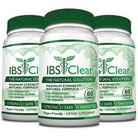 IBS Clear™ - 100% Natural IBS Relief with Vitamin D, Psyllium Husk, Fennel. 60 Vegan Friendly Capsules - 3 Bottles