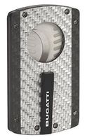 Bugatti Cigar Cutter - Silver Carbon Fiber & Black Matte