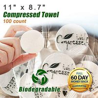 Compressed Disposable Towels - Softer Thicker Durable Reusable Washcloths - Travel,Camping,Home,Outdoor Hand Towels,Toilet Paper Tablets - 8.7”x 11”-100 Count