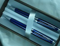Cross Cardinal Blue Lacquer Pen Pencil Set
